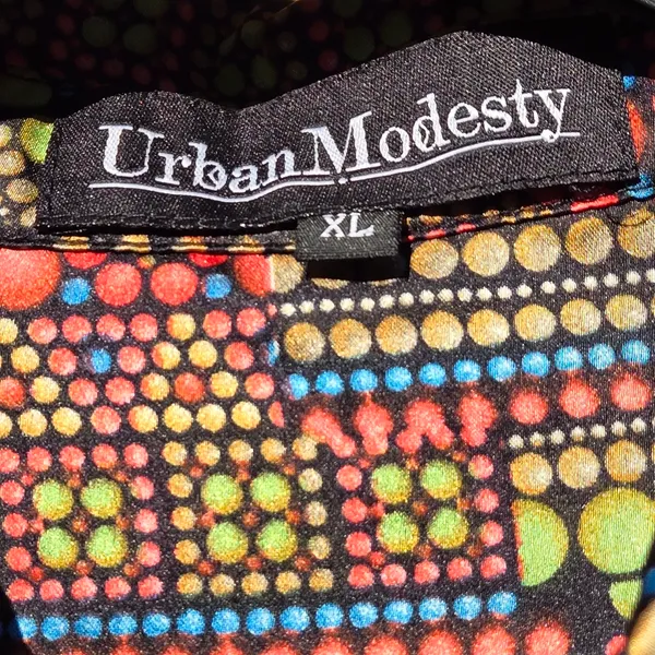 NWOT Urban Modesty Colorful Print Button Dress XL - Image 4