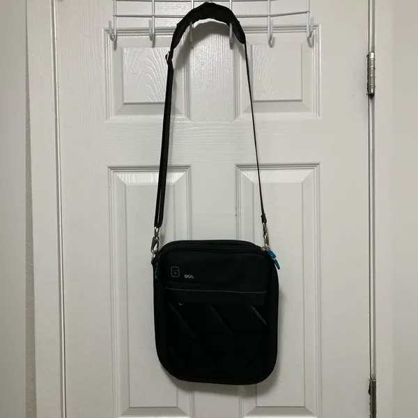 Sol Angeles Black Quilted IPAD/Tablet Crossbody Bag - Image 2