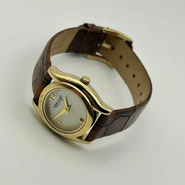 Kenneth Cole Reaction Gold-tone Mother Pearl Dial Women’s Watch Working - Image 4