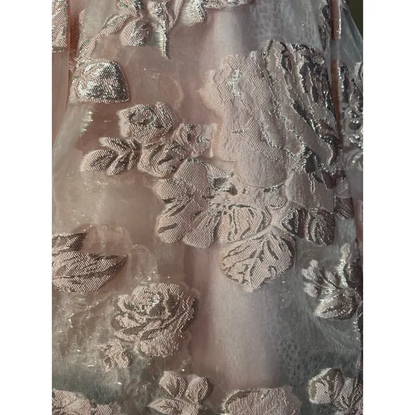 Windsor Heather Floral Burnout Organza Party‎ Dress Pink Rose Gold HOCO Coquette - Image 13