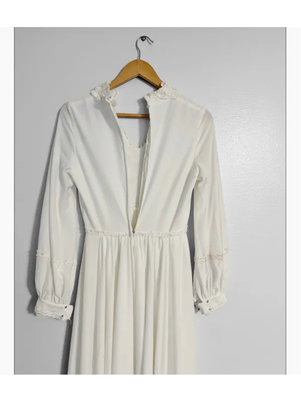 Vintage Edwardian Style Cottagecore Wedding Dress - Image 5