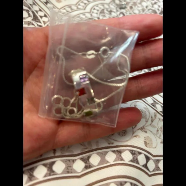 Beautiful 925 stearling silver necklace and pendant - Image 6