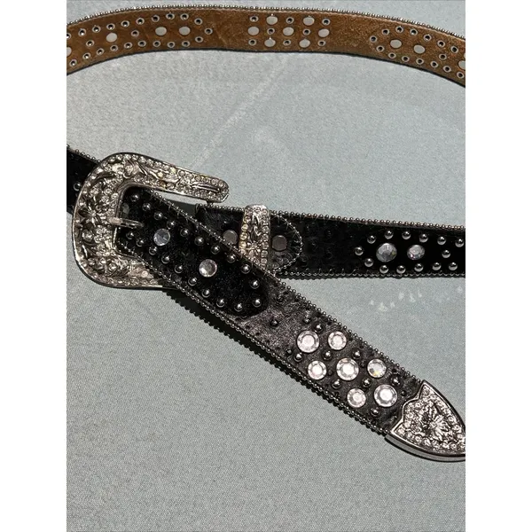 Blazin Roxx Barrel Racing RHINESTONE Western Bling‎ Belt - SZ Large D8 - Image 3