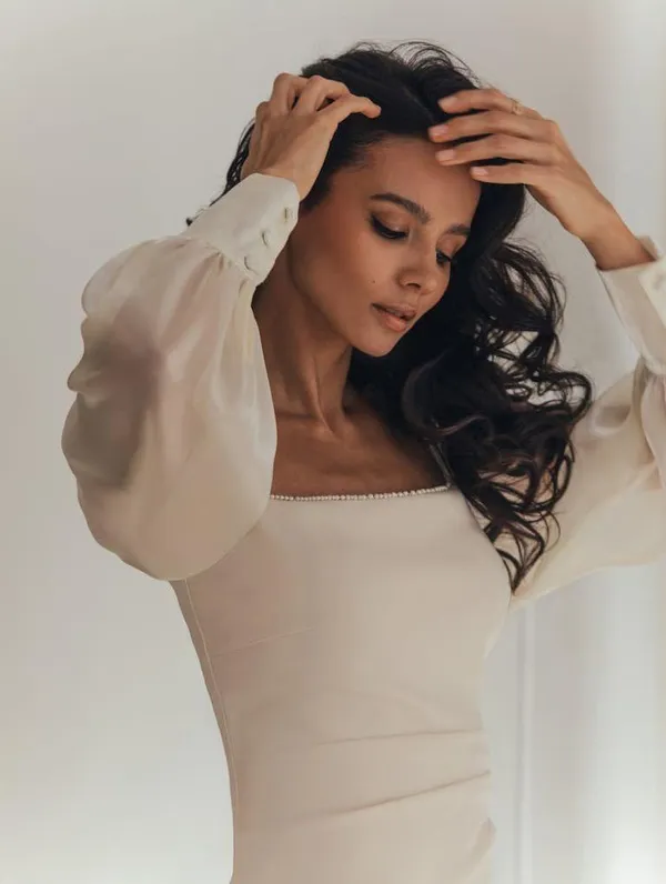 Bridal Midi Dress - Image 5