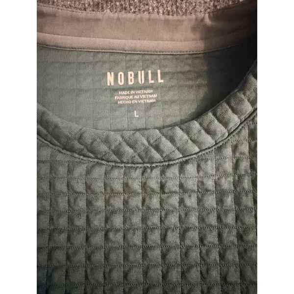 NoBull quilted/waffle pullover sweatshirt green size large - Image 2