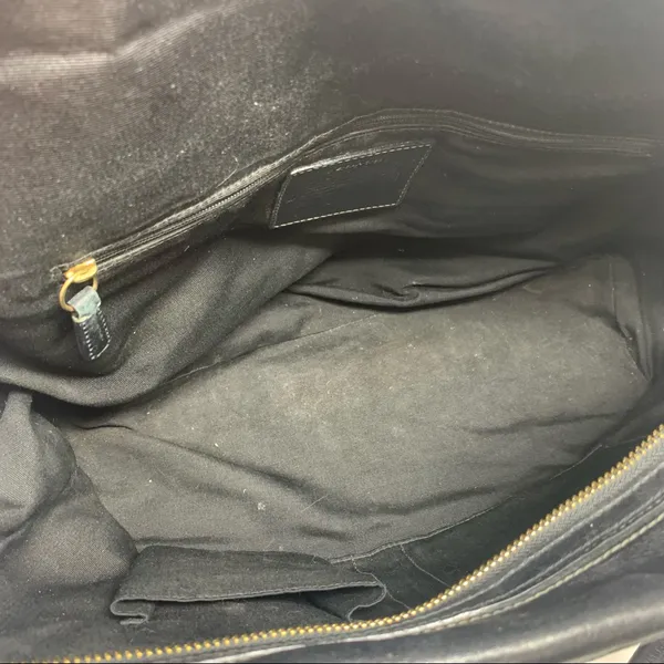 Coach Signature Hampton Black Monogram Canvas Leather Handbag - Image 9