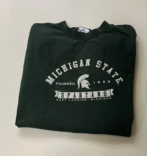 michigan state university shirt Green - Image 3