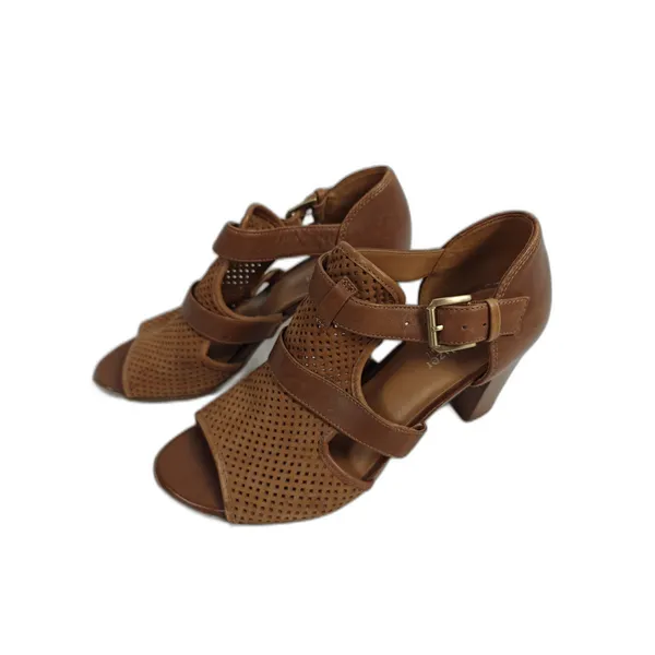 Womens Naturalizer Heeled Sandals Brown Size 7.5 - Image 2