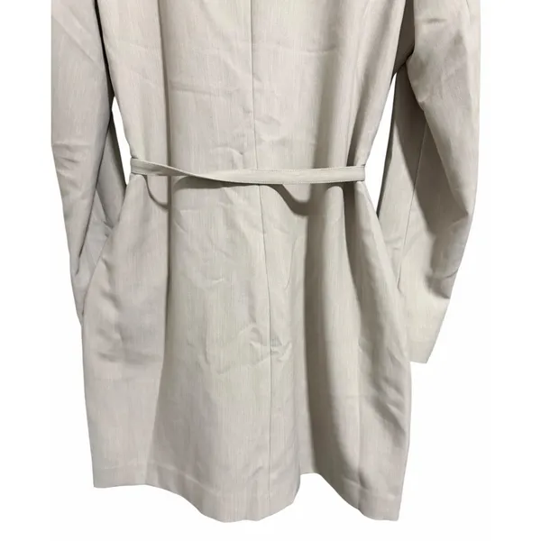 Abercrombie & Fitch Belted Blazer Tan Greige Mini Dress‎ Women's Size Large Tall - Image 6