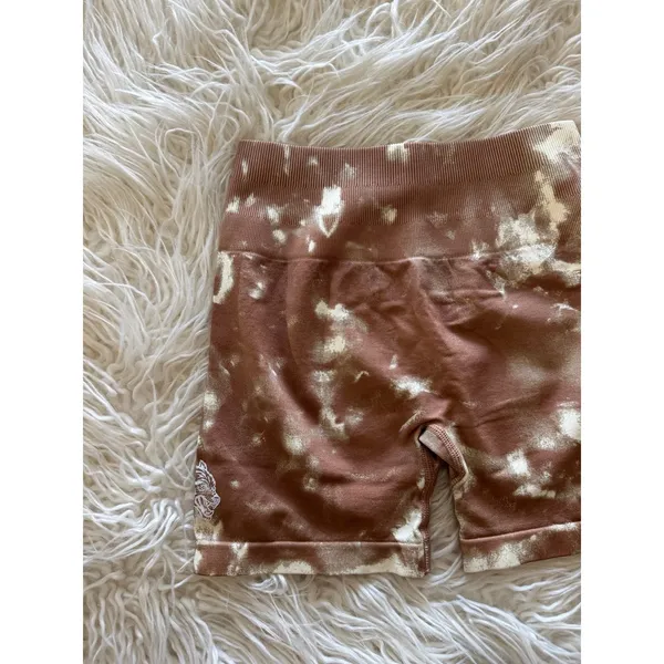 Darc Sport Seamless Everson Training Shorts Desert Rose Cream Jumbo Marble Small - Image 3
