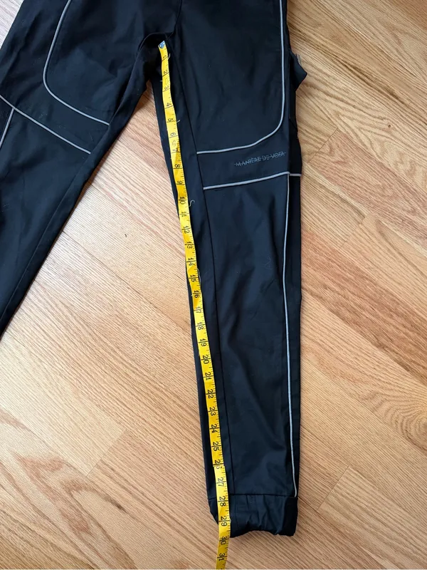 Maniere De Voir Black Reflective Cargo Jogger Pants Size 6 Y2K Techwear - Image 9
