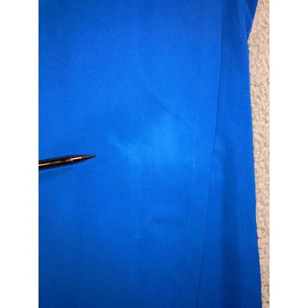 Tunic‎ Dress 10-12 Cobalt Blue Embellished Lagenlook Layering Long Sleeve Modest - Image 3