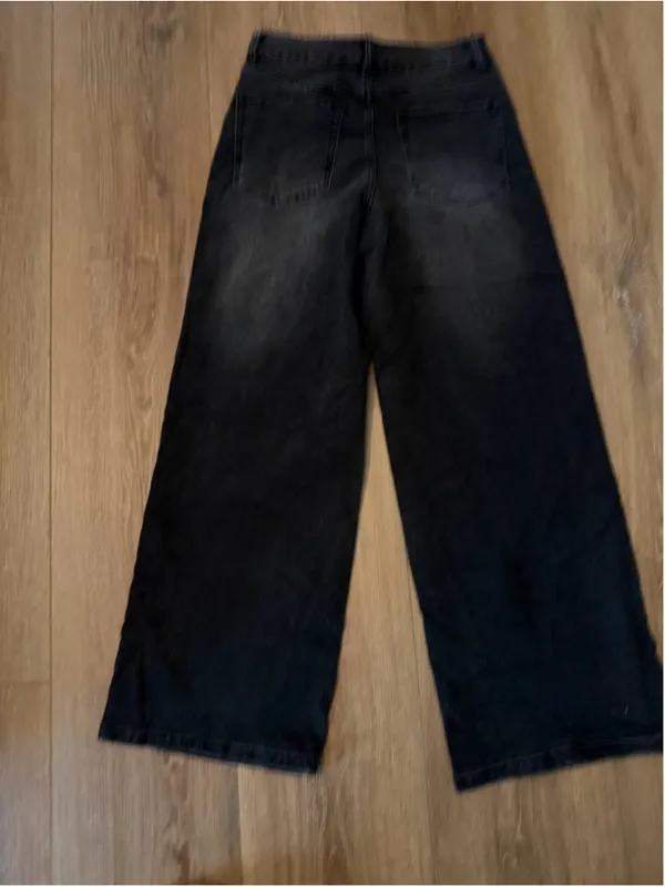 NEW Stretchy Jeans Pockets Adjustable Drawstring Elastic Waist 4 Black - Image 2