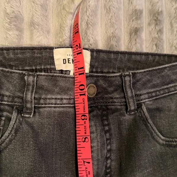 Sézane Denim Womens Gray High Waisted Straight Jeans Size FR40 US8 Charcoal Wash - Image 5
