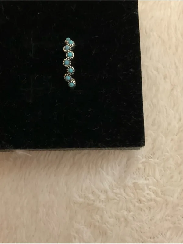 Turquoise Floral Accent Ring - Women Jewelry - Image 4