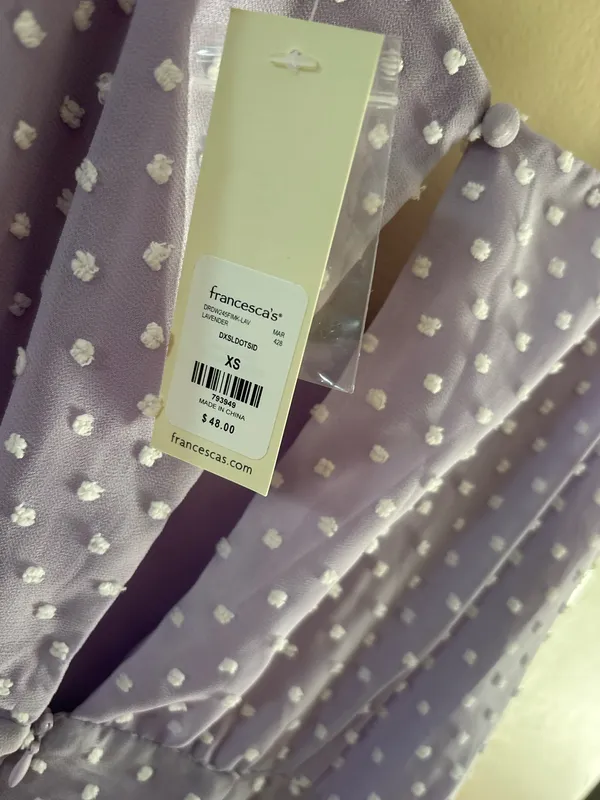 Francesca's Dress purple xs NWT - Image 5