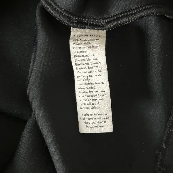 Spanx AirEssentials Got-Ya-Covered Funnel Mock Neck Pullover Sweatshirt Black M - Image 4