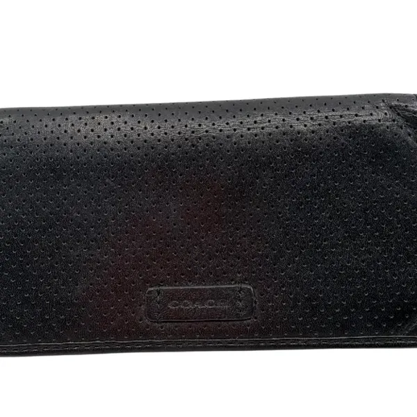 Coach Perforated Black Leather Wallet - Image 2