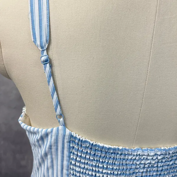 Skies Are Blue Womens Striped‎ Midi Dress Size XL Flowy Coastal Cottage Hamptons - Image 8