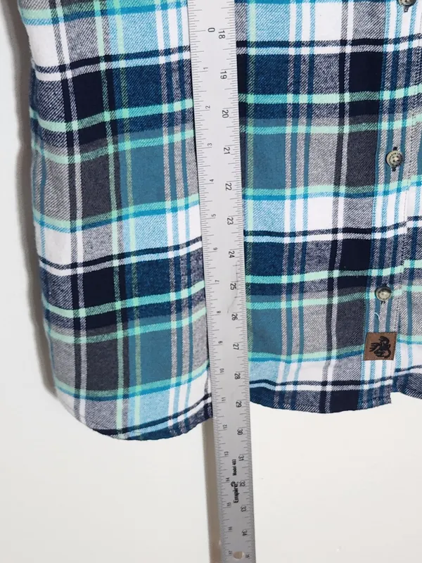 Legendary Whitetails Blue Plaid Flannel Shirt Size XL - Image 7