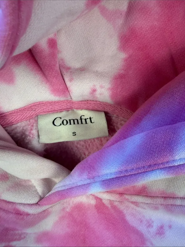 Comfrt Pink Tie-Dye Hoodie One-Piece - Image 2