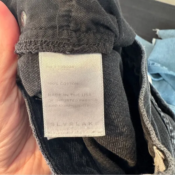 SLVRLAKE Denim London Black Straight Leg Jeans 26 - Image 10
