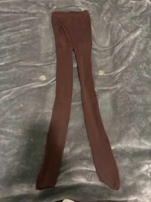 Brown Opaque Footed Tights - Image 2