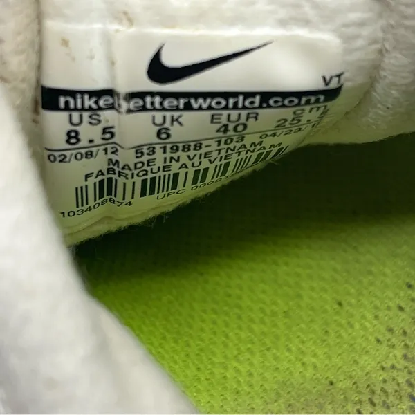 Nike Lunarglide 4 Athletic Sneakers Sz 8.5 Neon Green & White Lunarlon - Image 8