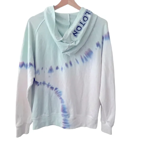 Peloton Women’s Tie Dye Half Zip Graphic Sunburst Pullover Hoodie Sweatshirt M - Image 9