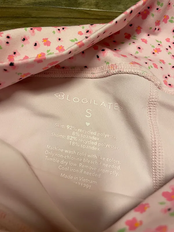NWT! Blogilates Viral Taylor Swift Popflex Ballerina Skirt Skort Pink Floral Small - Image 6