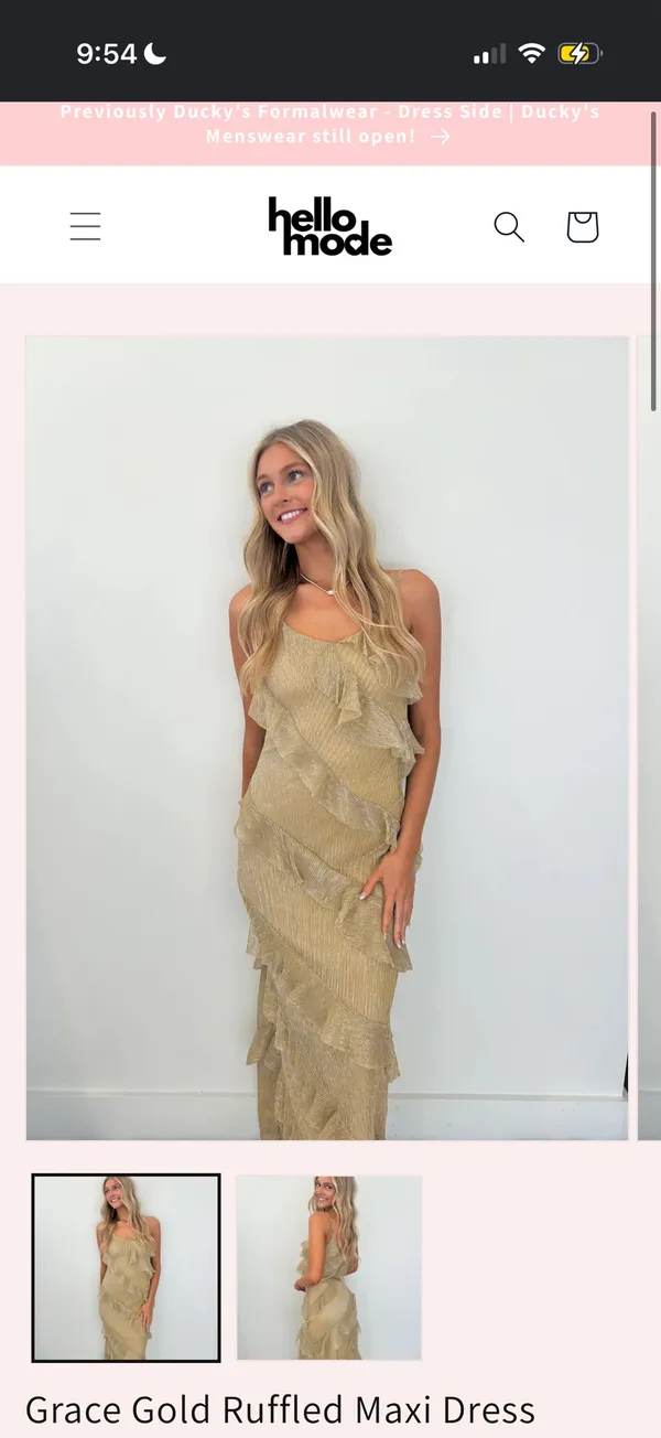 Mable Dress Gold Size M - Image 5