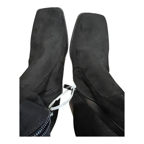 Nine West Black Stretch Over the Knee Boots Square Toe Block Heel Size 8 NWOT - Image 8