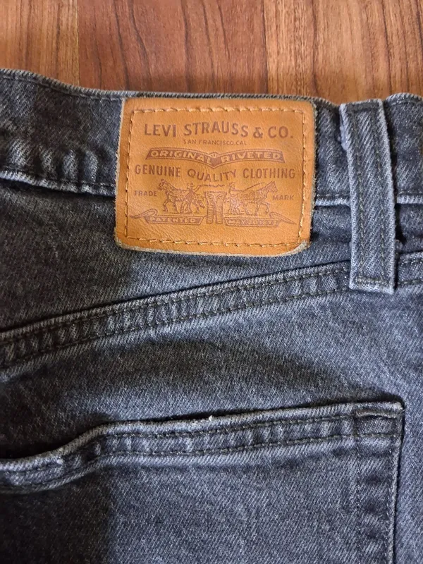 Levi's Womens Ribcage Straight-Leg Black Button Fly Jeans 27 - Image 4
