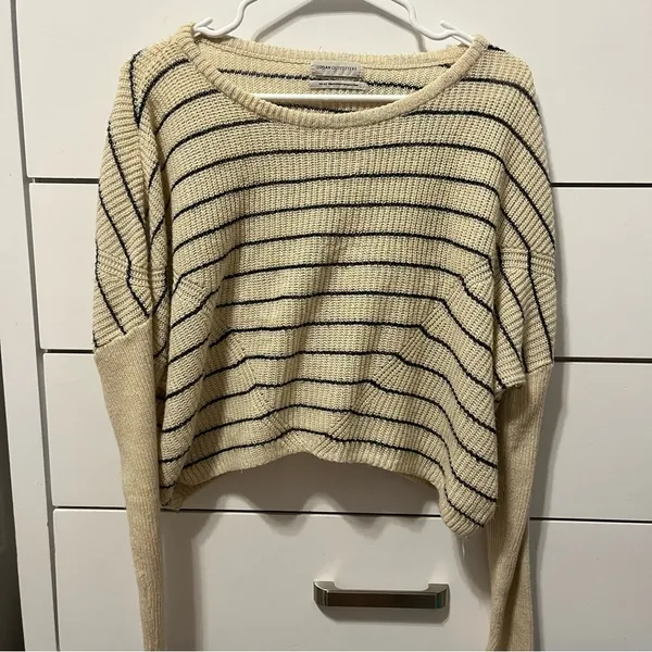 Urban Outfitters Cream & Black Stripe Sweater - Image 2