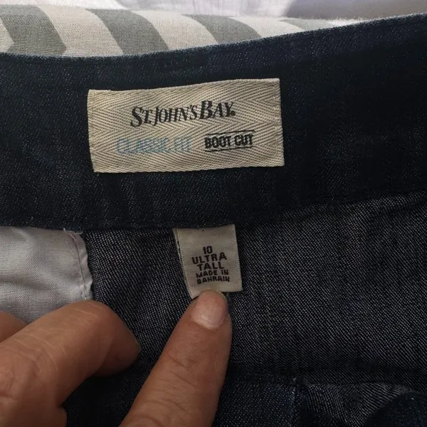 St. John's Bay Bootcut Jeans Ultra Tall Classic Fit Size 10 - Image 4
