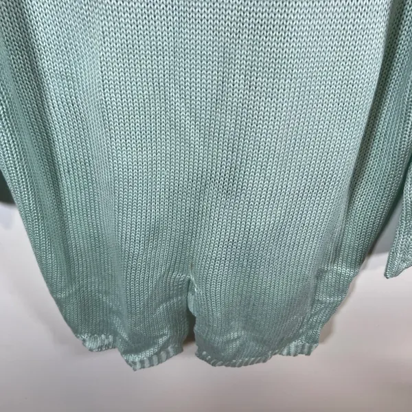 Sabo Women Mint‎ Green Chunky Knit Open Front Cardigan Sweater SA1621 Large - Image 8