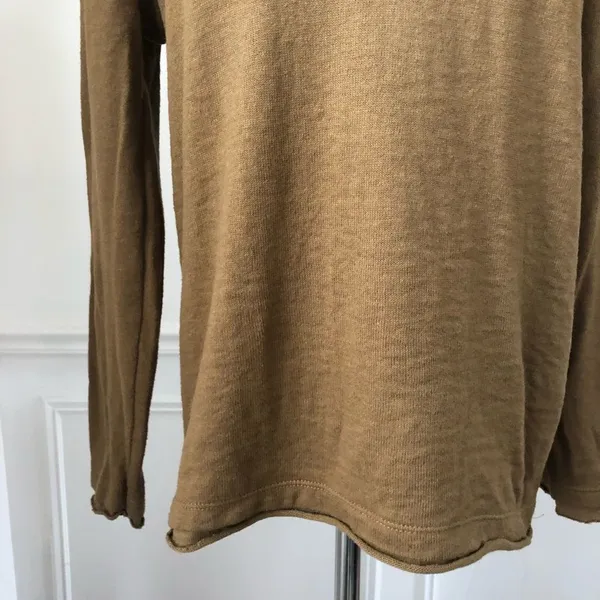 Zara Lightweight Raw Roll Edge Sweater S - Image 3