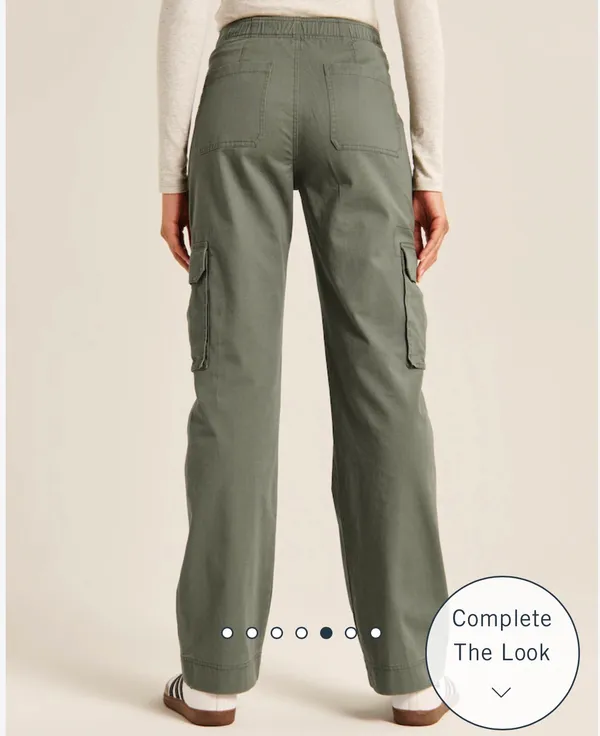 Abercrombie Green Cargo Pants - Image 4
