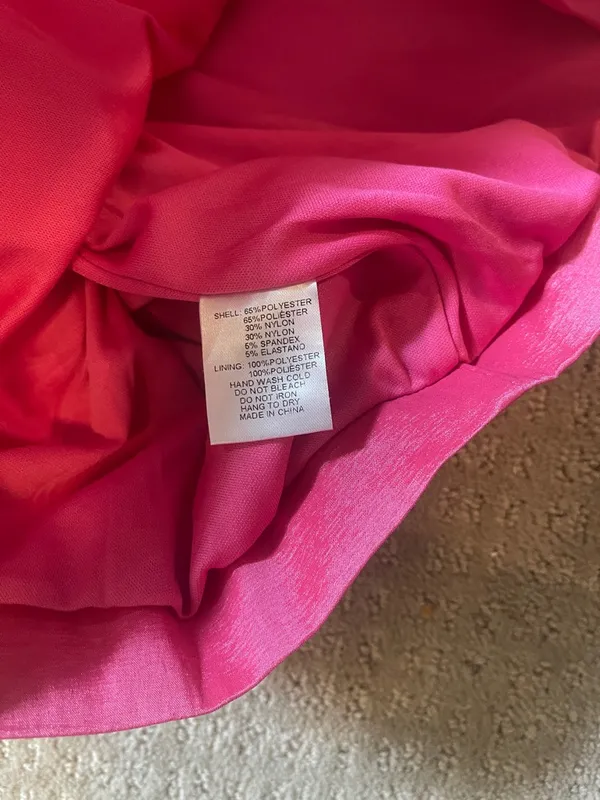 Windsor medium pink bow one shoulder cocktail party prom dance dress - Image 4