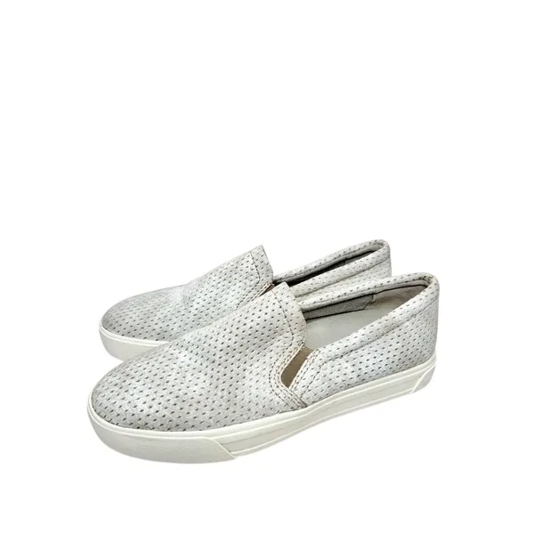 Naturalizer Aileen Grey‎ Metallic Perforated Leather Slip On Sneakers Womens 9M - Image 2