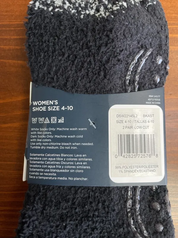 New Dr. Scholl's 2 Pair Black Low Cut Soothing Spa Socks Size 4-10 - Image 4
