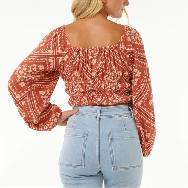 Ripcurl 🌊 Soleil Floral Long Sleeve Top - Image 2