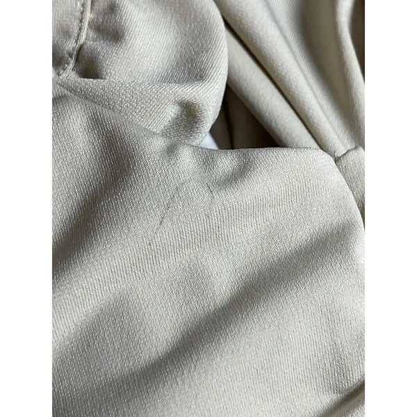 Abercrombie & Fitch Beige Khaki Colorblock Cutout Ruched Mini Bodycon Dress ST - Image 7