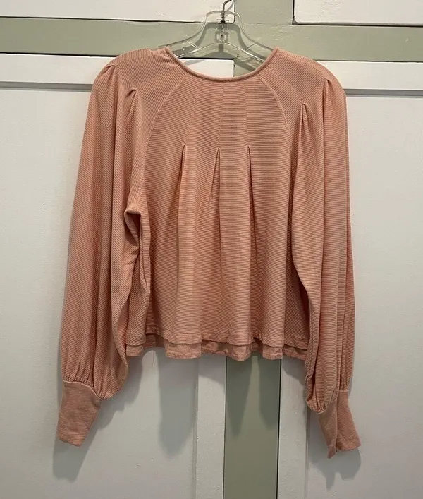 Free People Billie Puff Sleeve Top Blush XS - Image 7