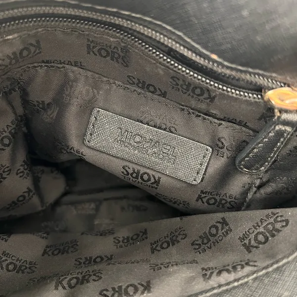 Michael Kors Black Satchel with Gold Accents - Image 3