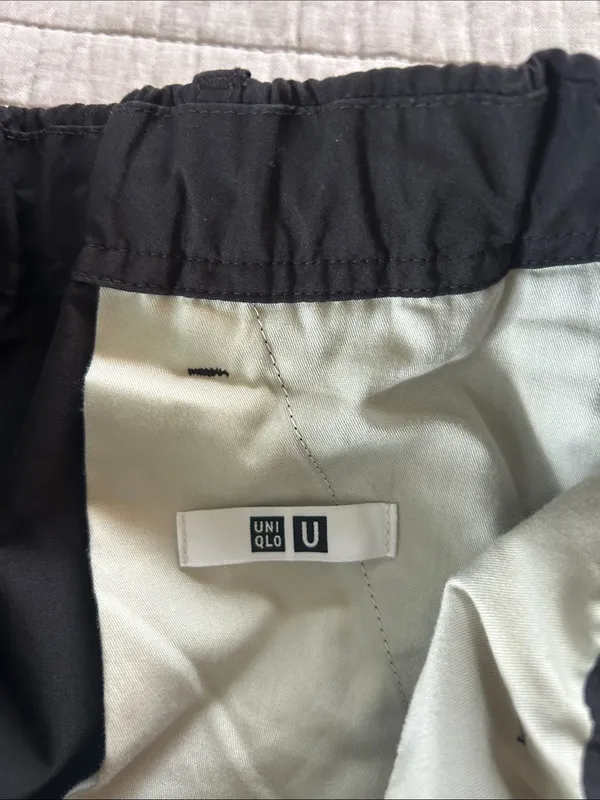 Uniqlo black cotton Wide Parachute Cargo loose baggy skater Pants Size S 27-30 - Image 11