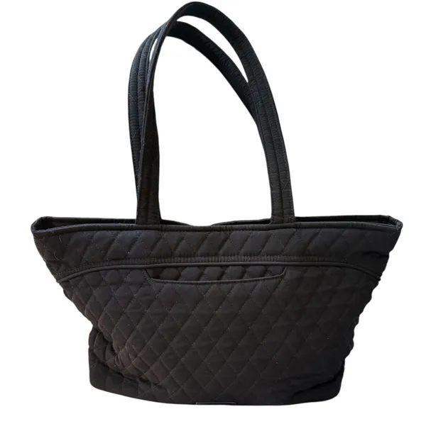 Vera Bradley small quilted black tote bag - Image 2