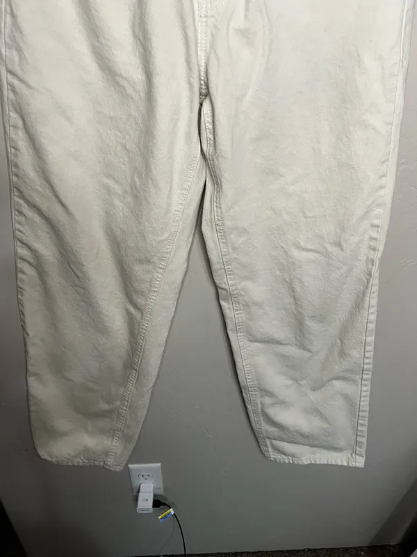 BDG High Rise‎ Baggy Cream Denim Jeans - Image 4