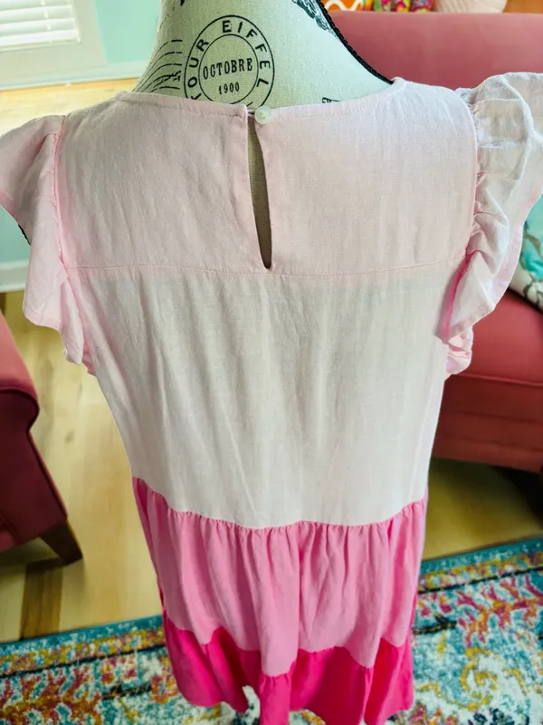 Pink J.Crew Dress Tiered - Image 6
