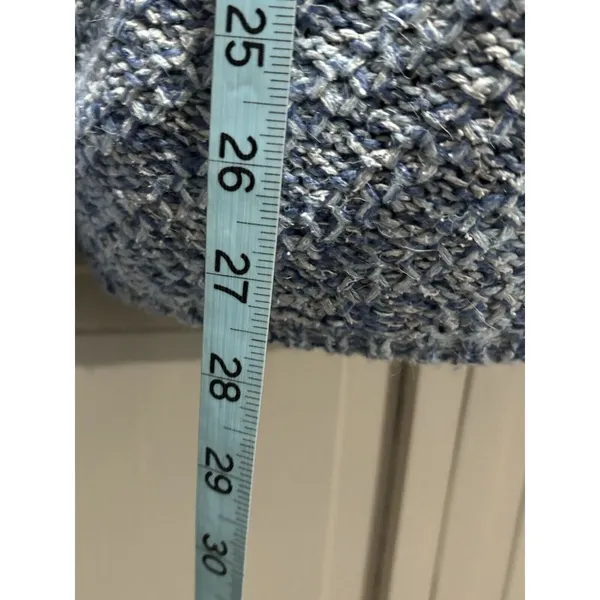 Fashion Bug Sweater Long Sleeve Size XL‎ Chunky Knit Blue/White Boat Neck - Image 3